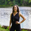 Dreaming Goddess Cowl Top in BLACK, Size SMALL