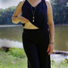 Dreaming Goddess Wide-Leg Pant in BLACK, Size SMALL