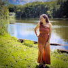Freya Wide-Leg Goddess Pant in FRENCH CLAY, Size SMALL