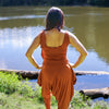 Artemis Harem Pocket Pant in TERRA COTTA, Size MEDIUM