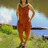 Artemis Harem Pocket Pant in TERRA COTTA, Size MEDIUM